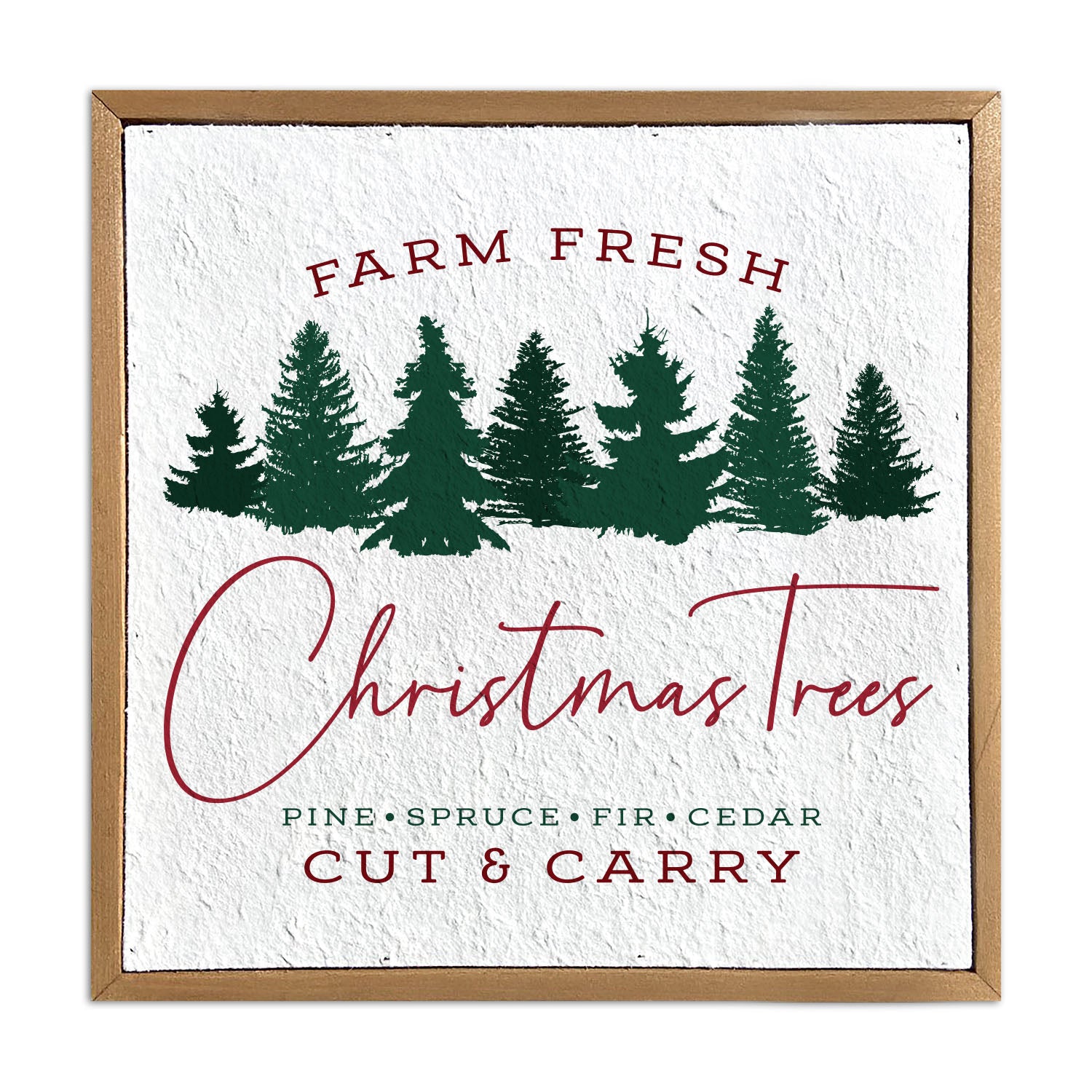 Fresh Farm Christmas Trees 10x10 Pulp Paper