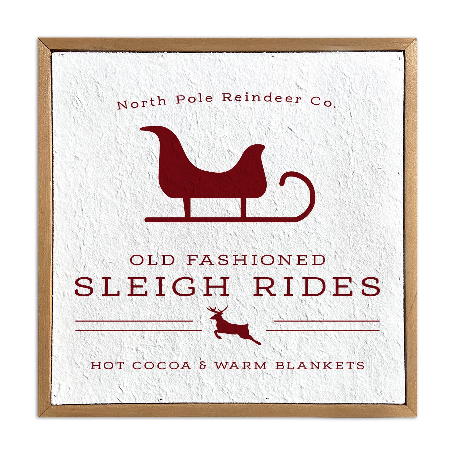 Old Fashioned Santa Sleigh 10x10 Pulp Paper