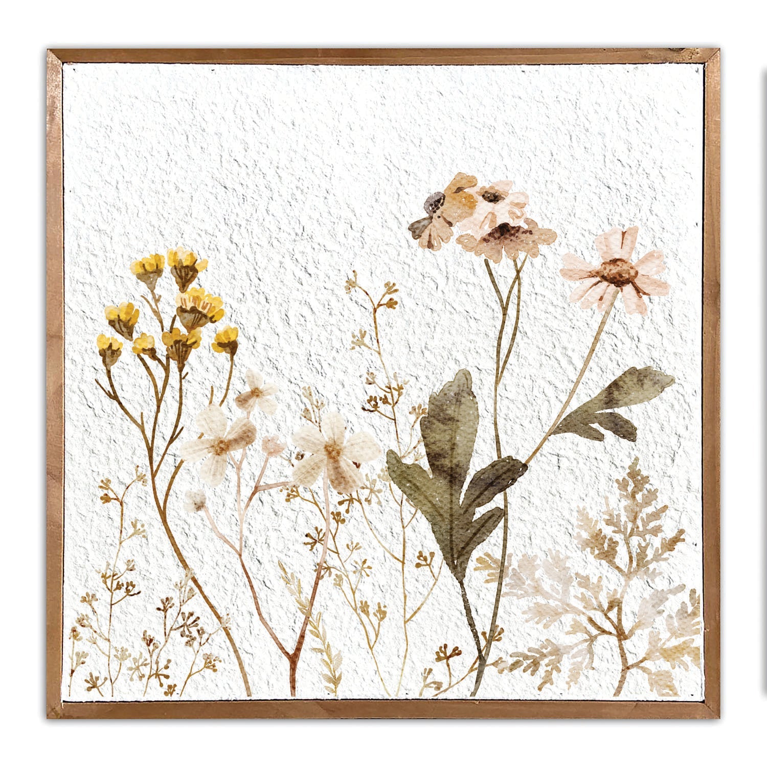 Floral Wildflowers 14x14 Pulp Paper Wall Décor