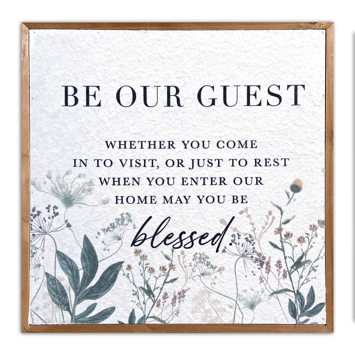 Be Our Guest 14x14 Pulp Paper Wall Decor