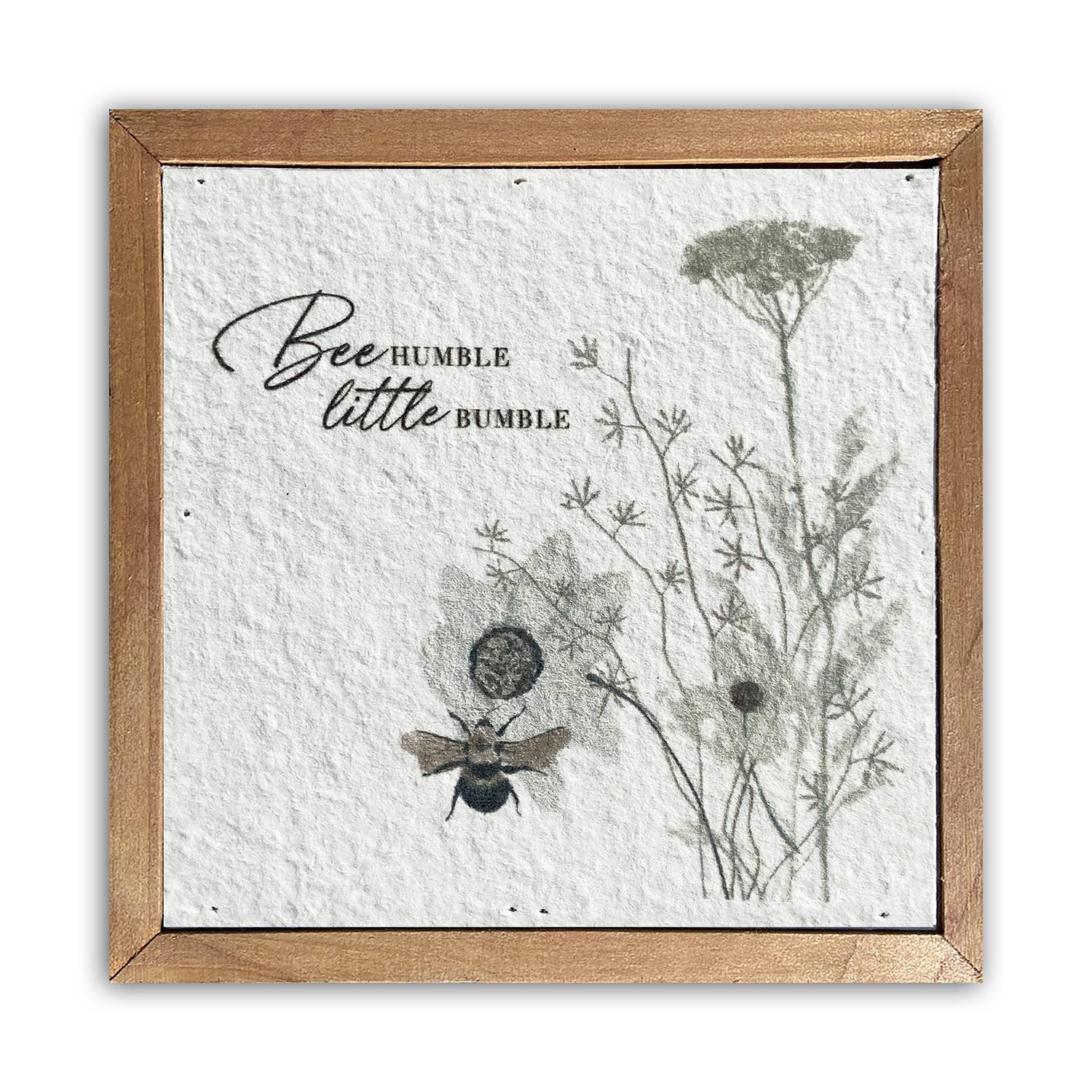 Bee humble 6x6 Pulp Paper Wall Decor