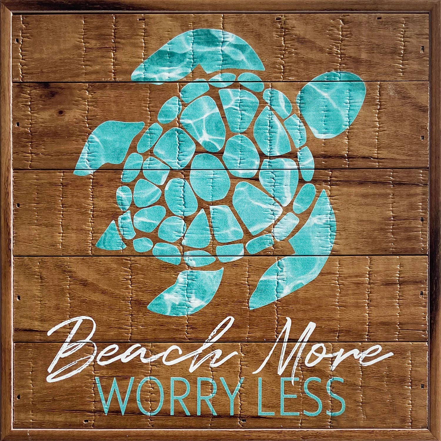 Beach More Worry Less / 8"x8" Poly Sign