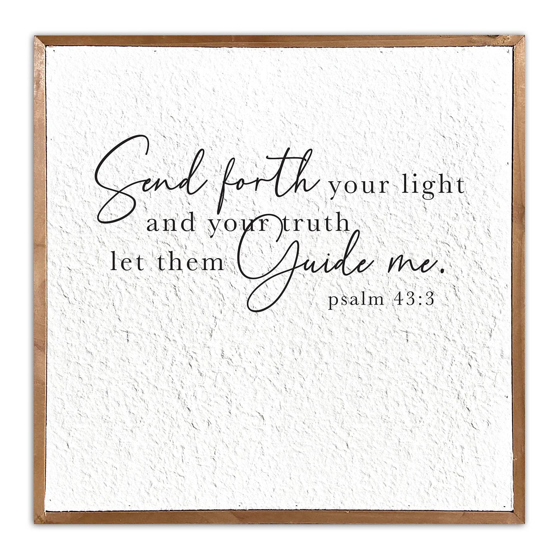 Psalm 43:3 14x14 Pulp Paper Wall Decor