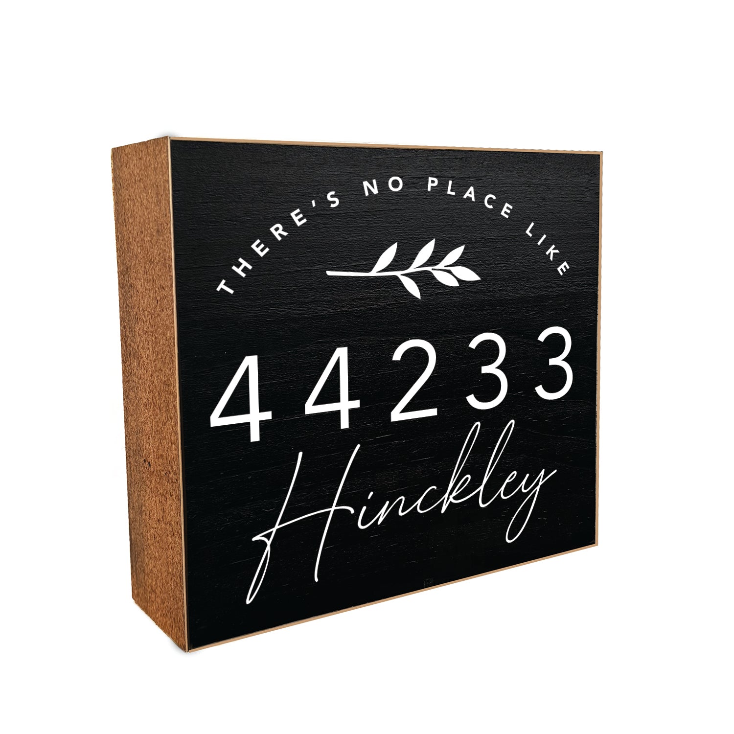 Personalized There's No Place Like Home Decorative Wooden Block
