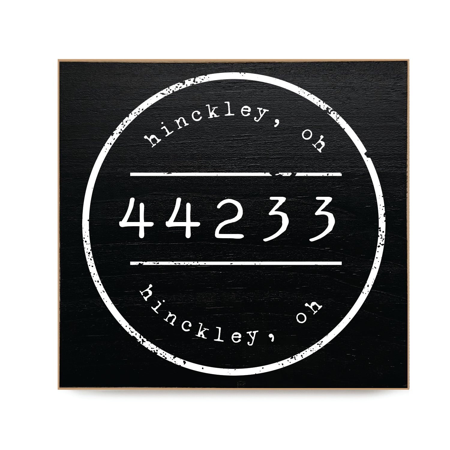 Personalized Black Stamp Decorative Wooden Block