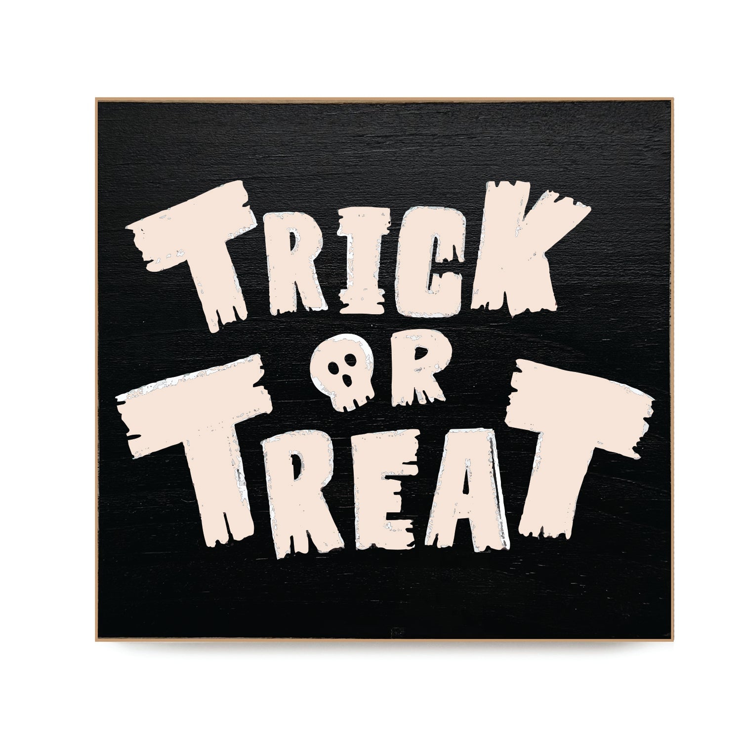 Trick or Treat Decorative Wooden Block