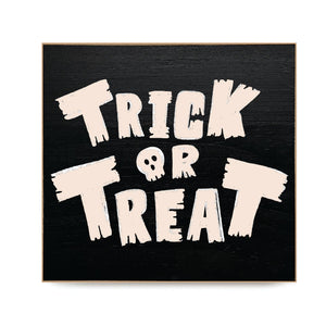 Trick or Treat Decorative Wooden Block