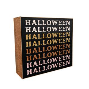 Halloween Decorative Wooden Block