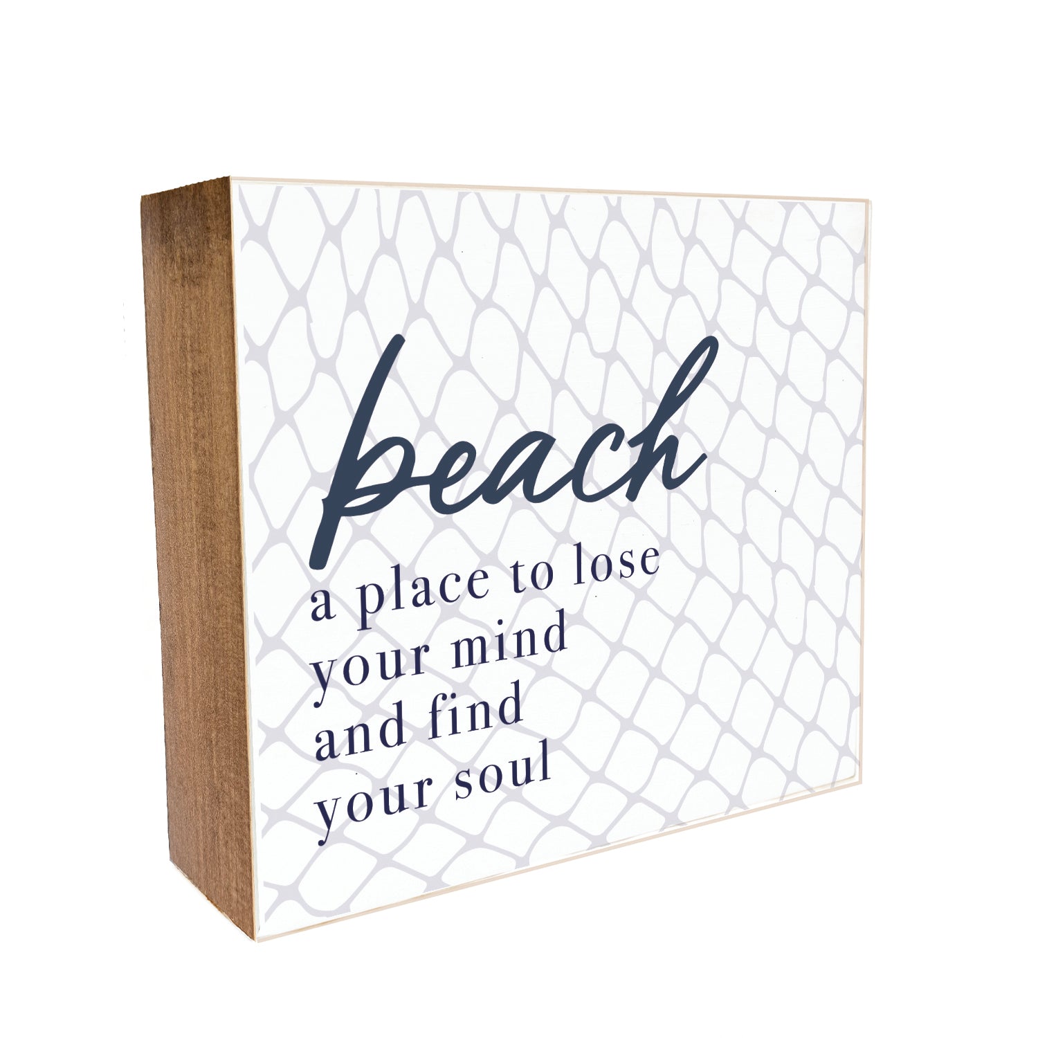 Beach a place to lose your mind and find your soul Decorative Wooden Block