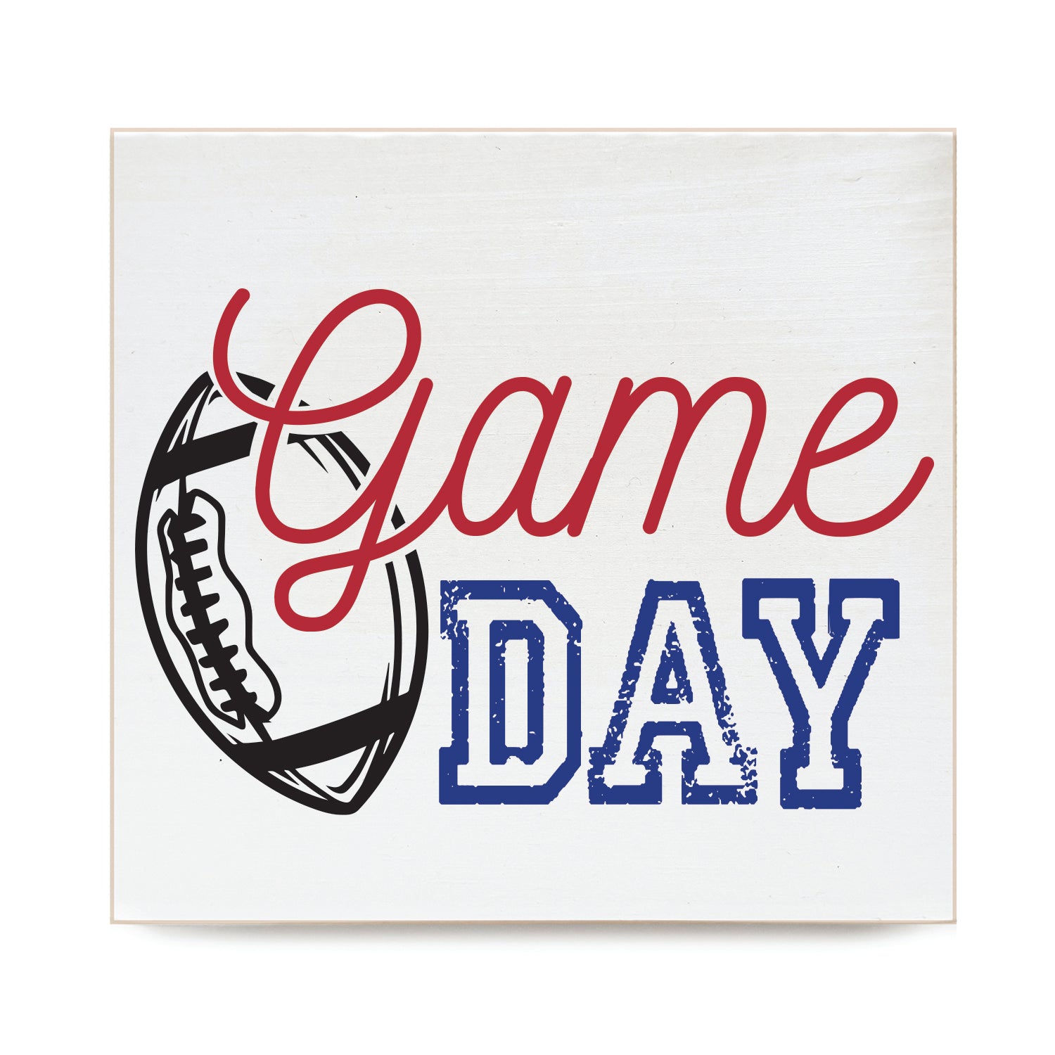 Game Day Decorative Wooden Block