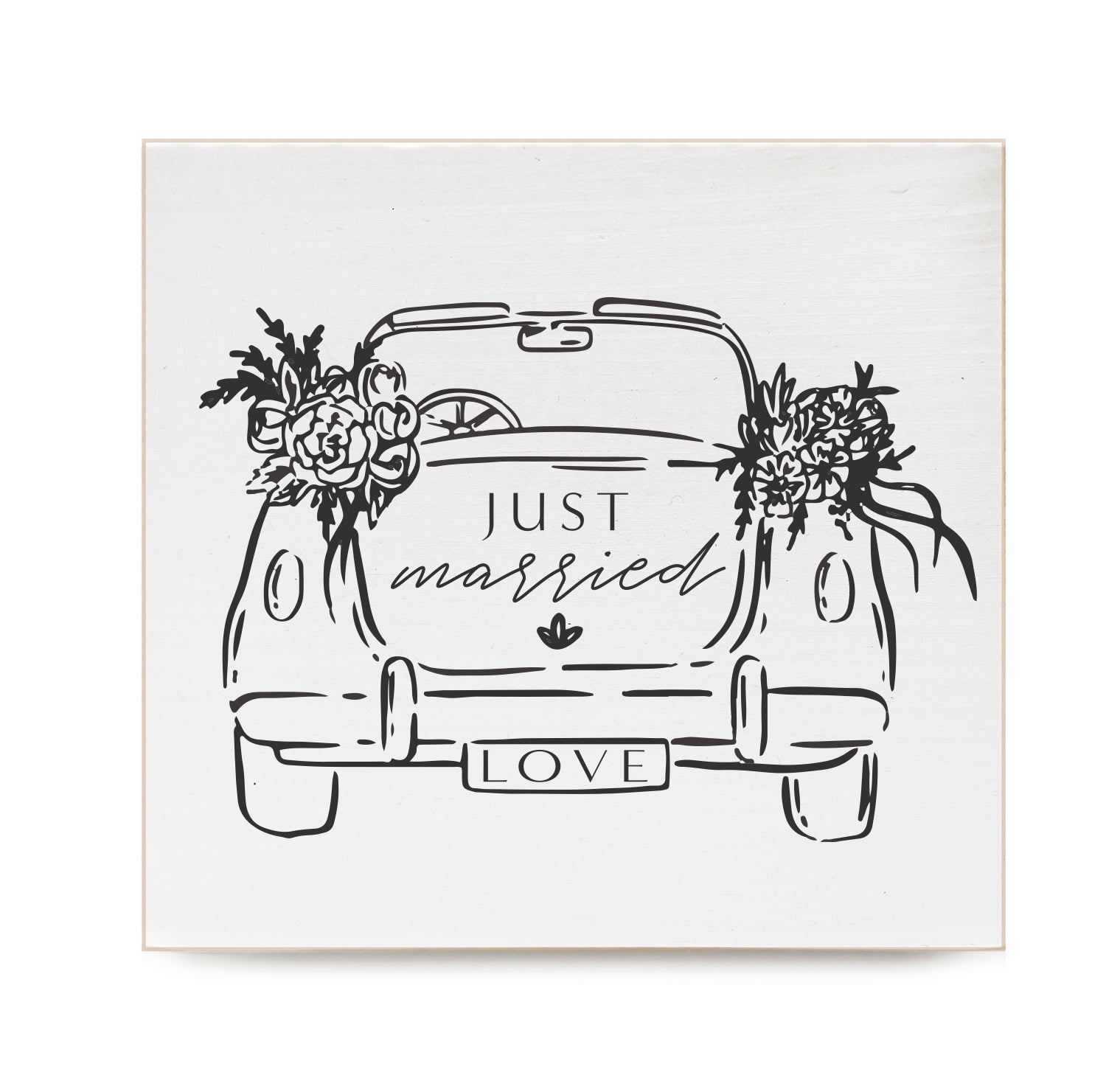 Just married Decorative Wooden Block