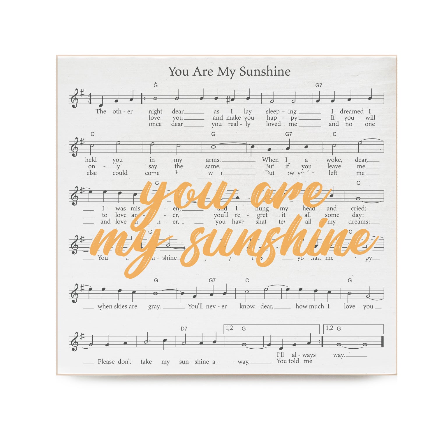 You are my sunshine Decorative Wooden Block