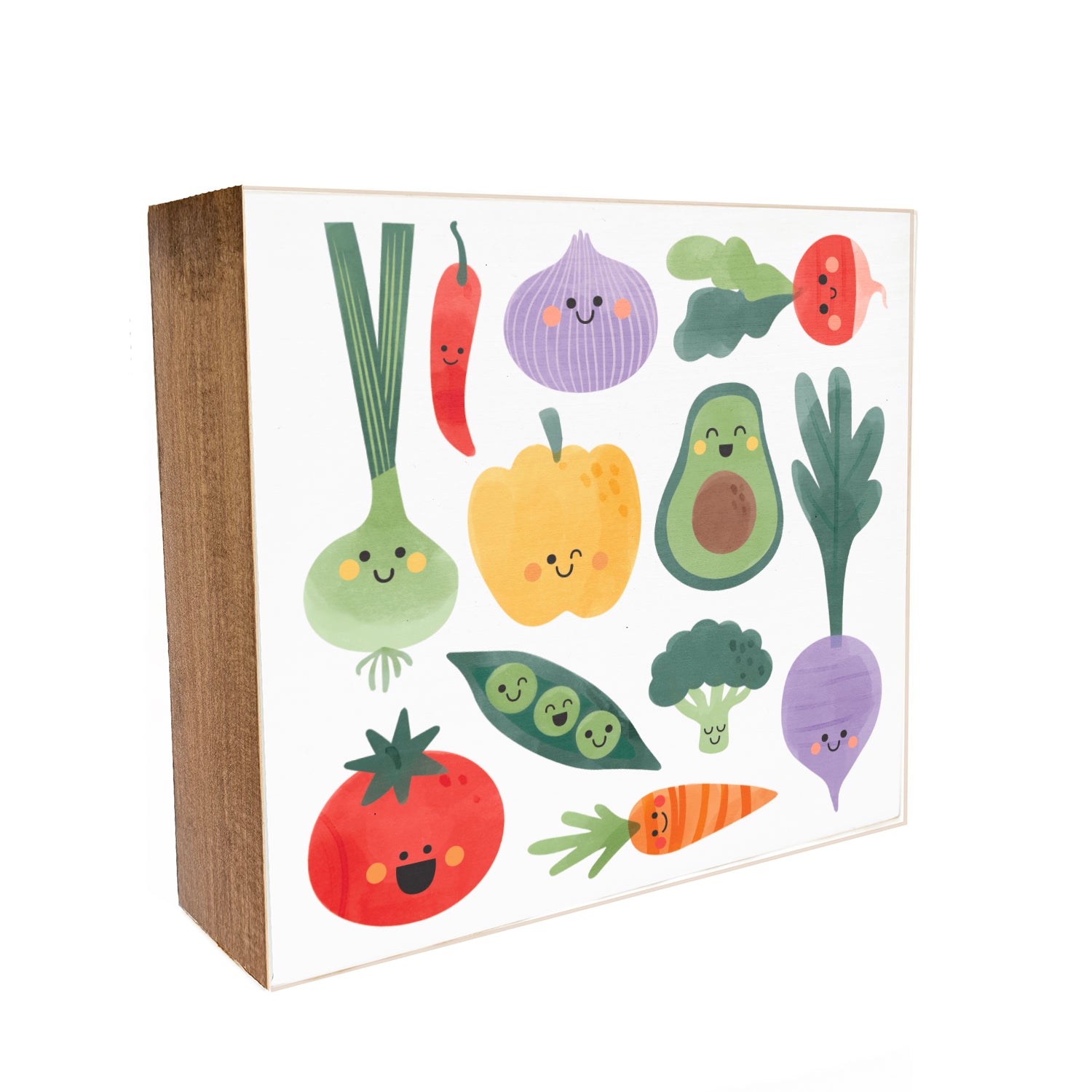 Veggie Kids Decorative Wooden Block