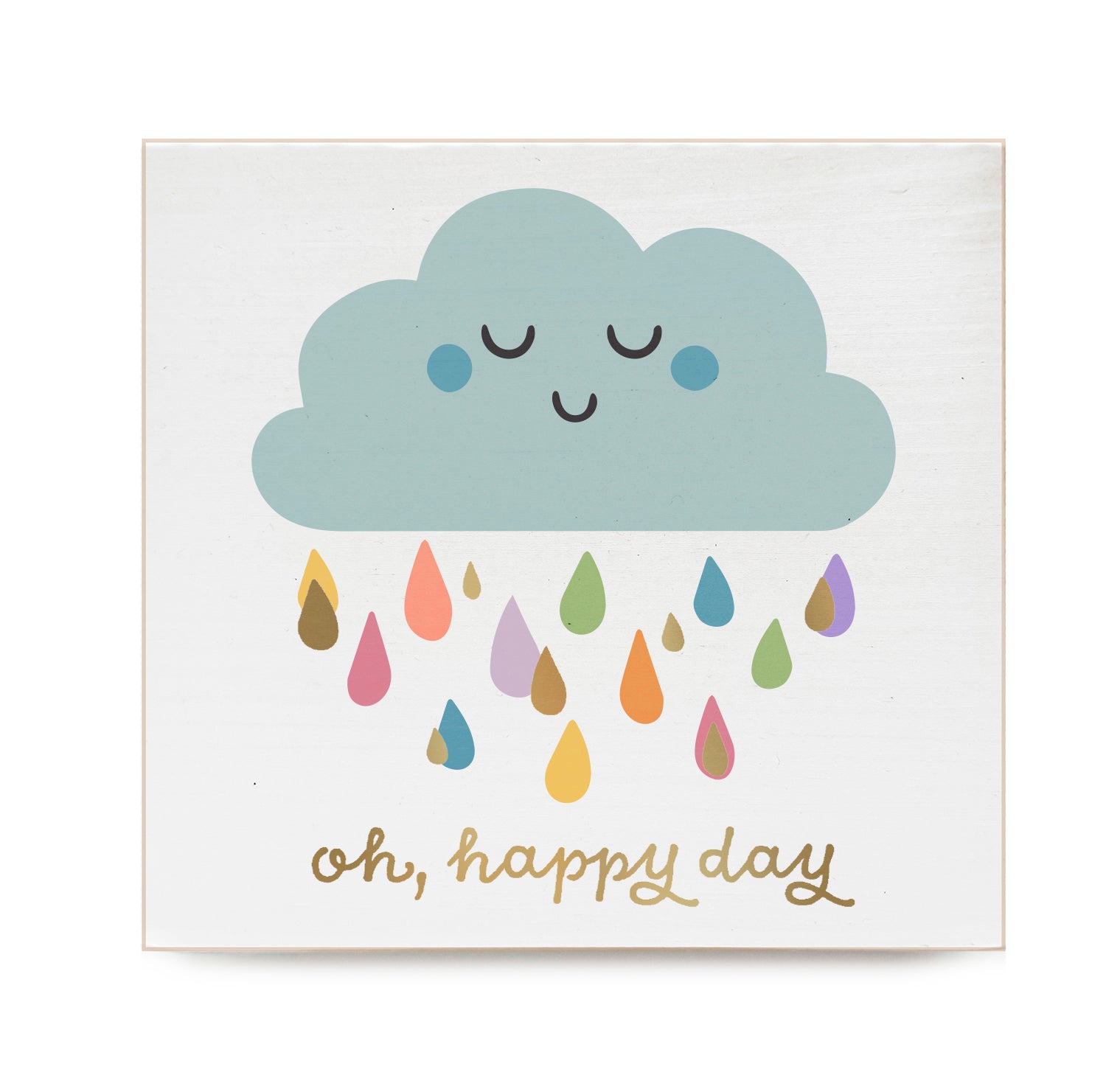 Oh Happy Day Kids Decorative Wooden Block