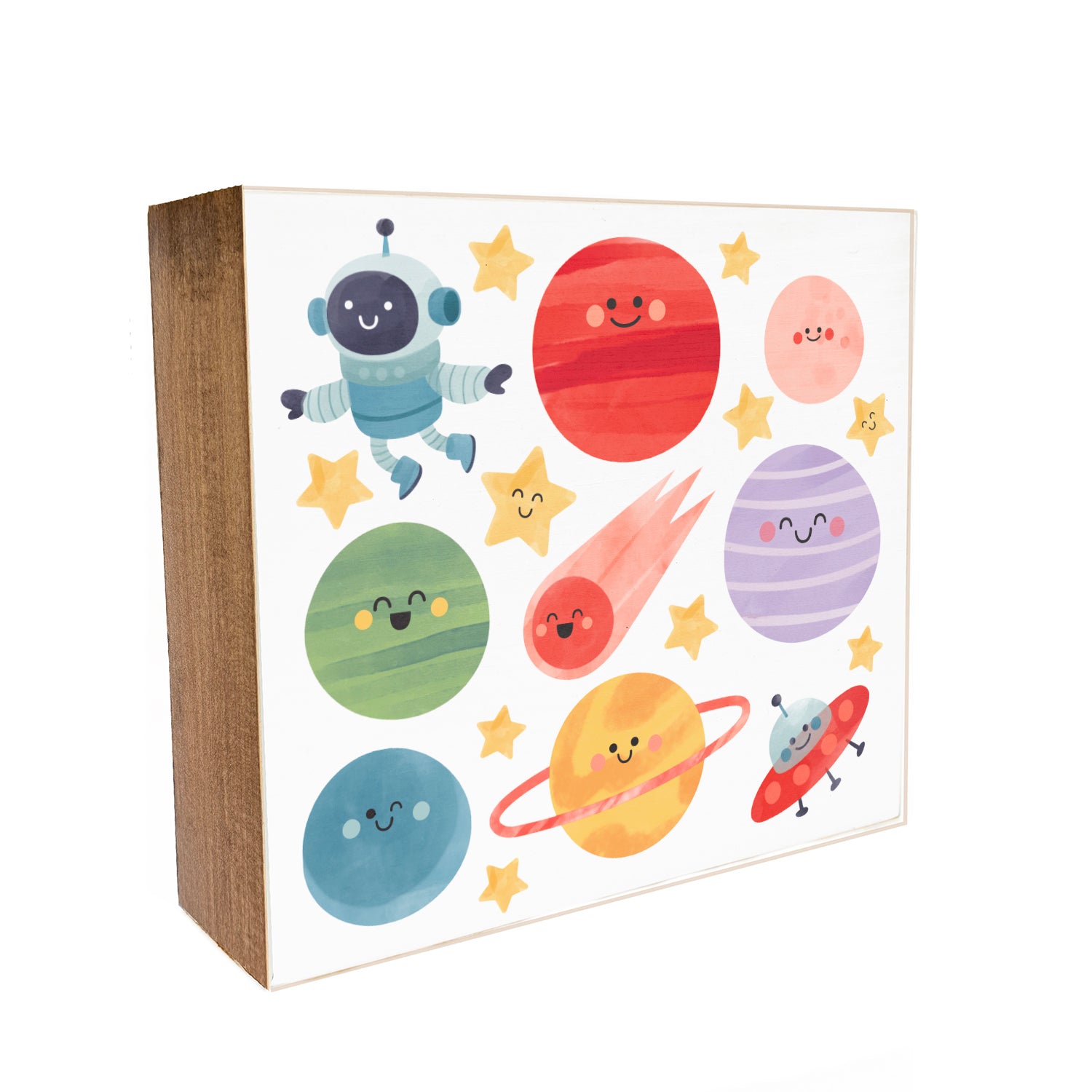 Planets Kids Decorative Wooden Block