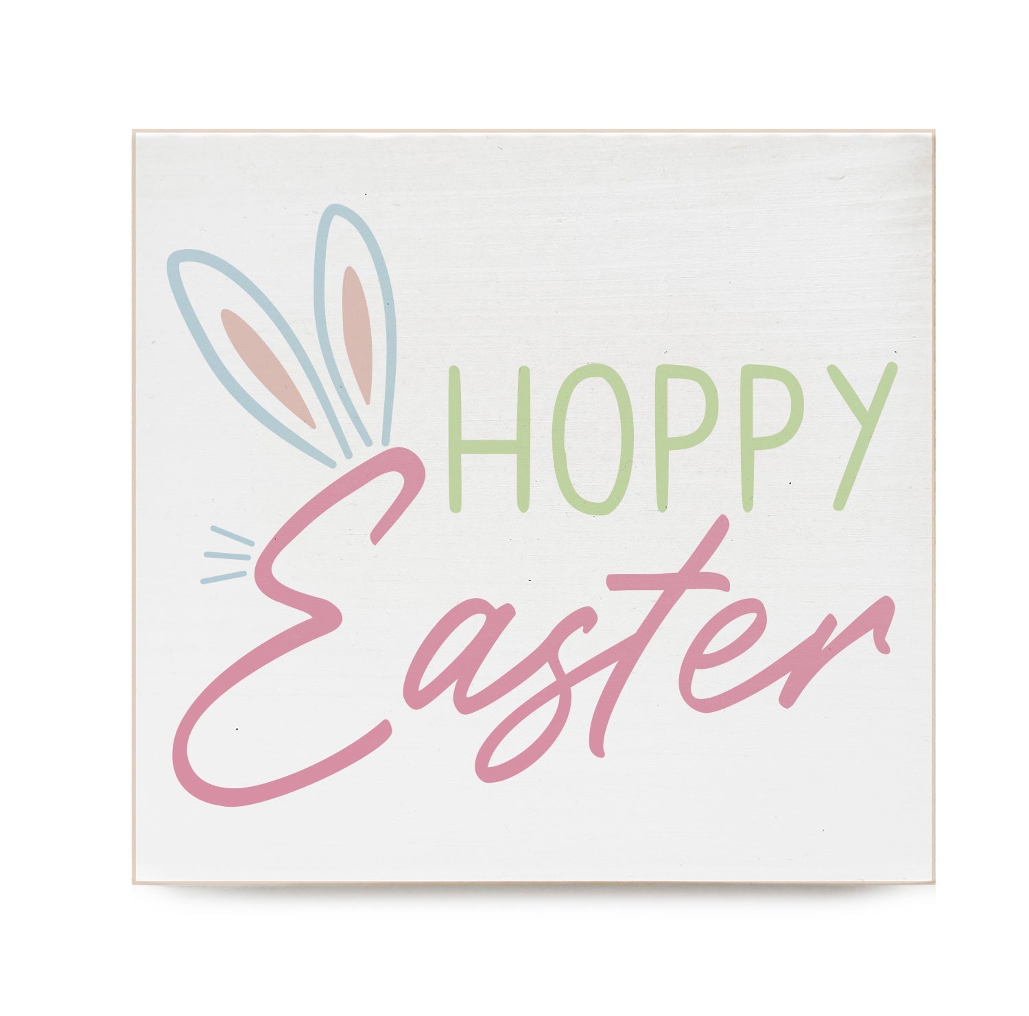 Hoppy Easter Decorative Wood Block