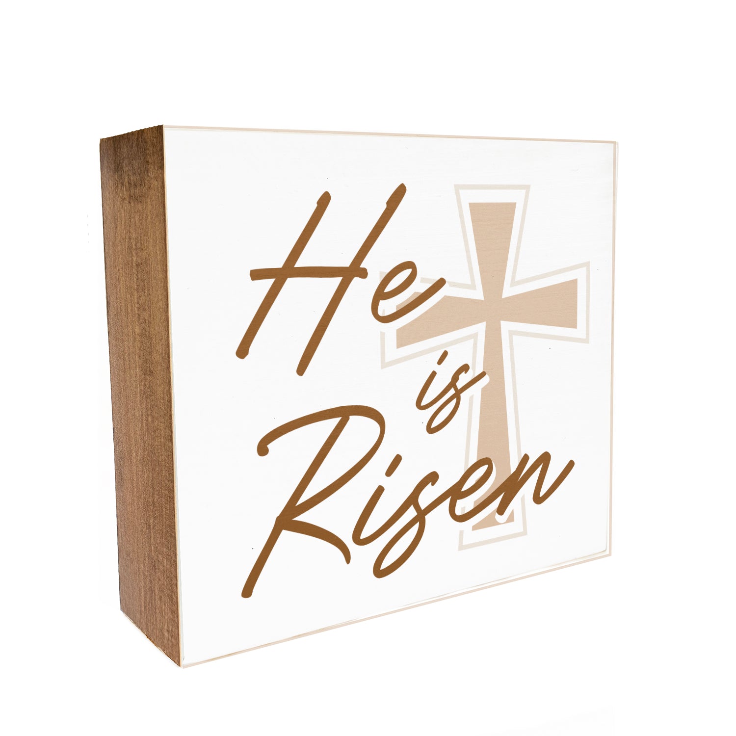 He is Risen Decorative Wood Block