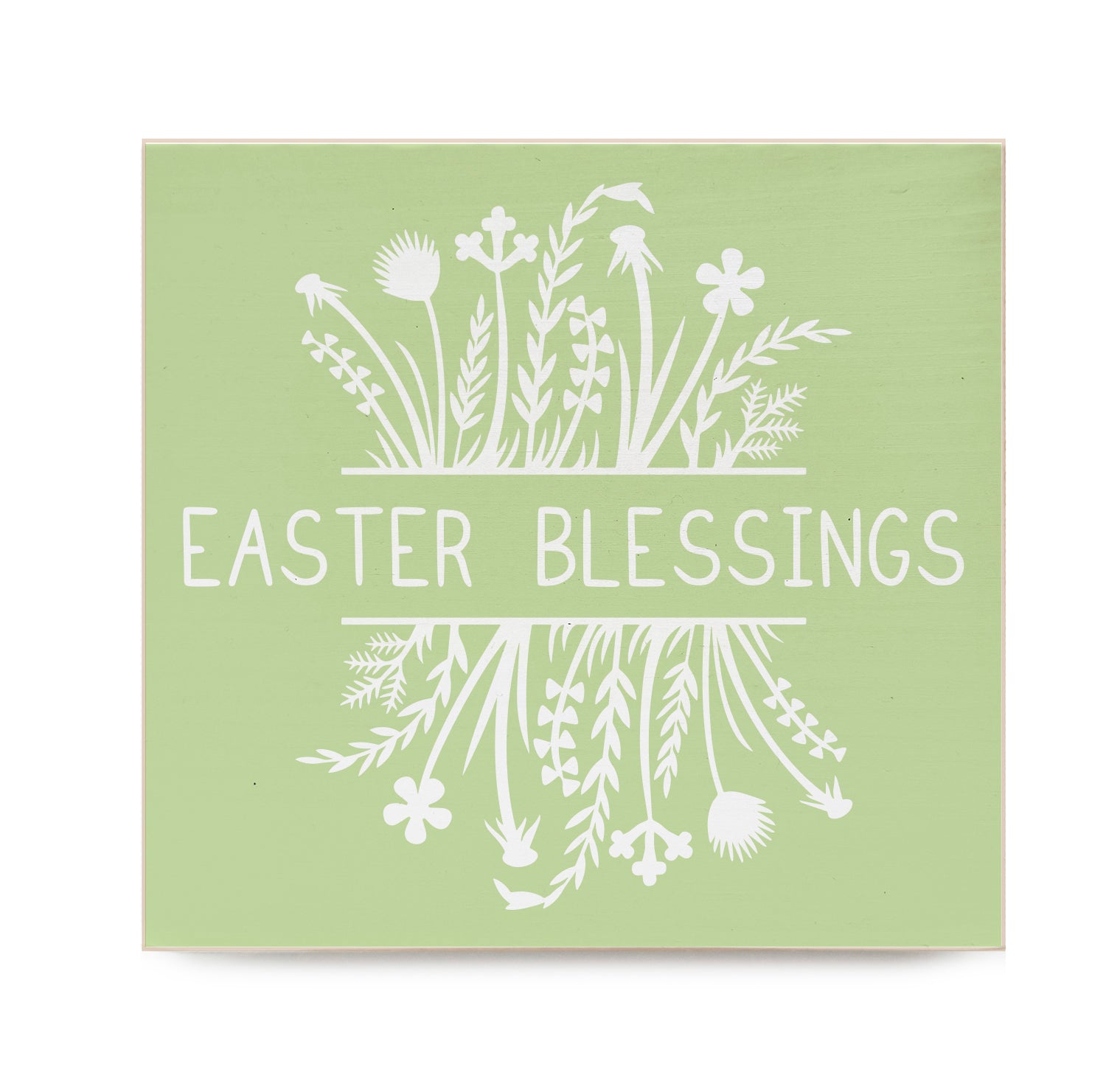 Easter Blessings Decorative Wood Block