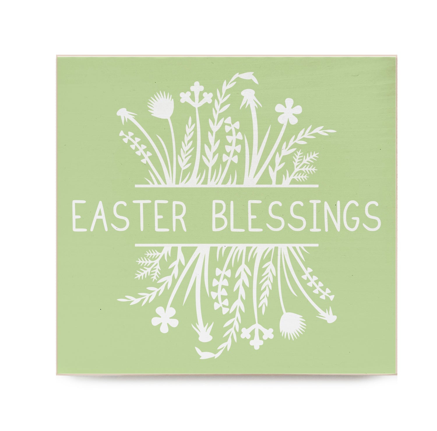 Easter Blessings Decorative Wood Block