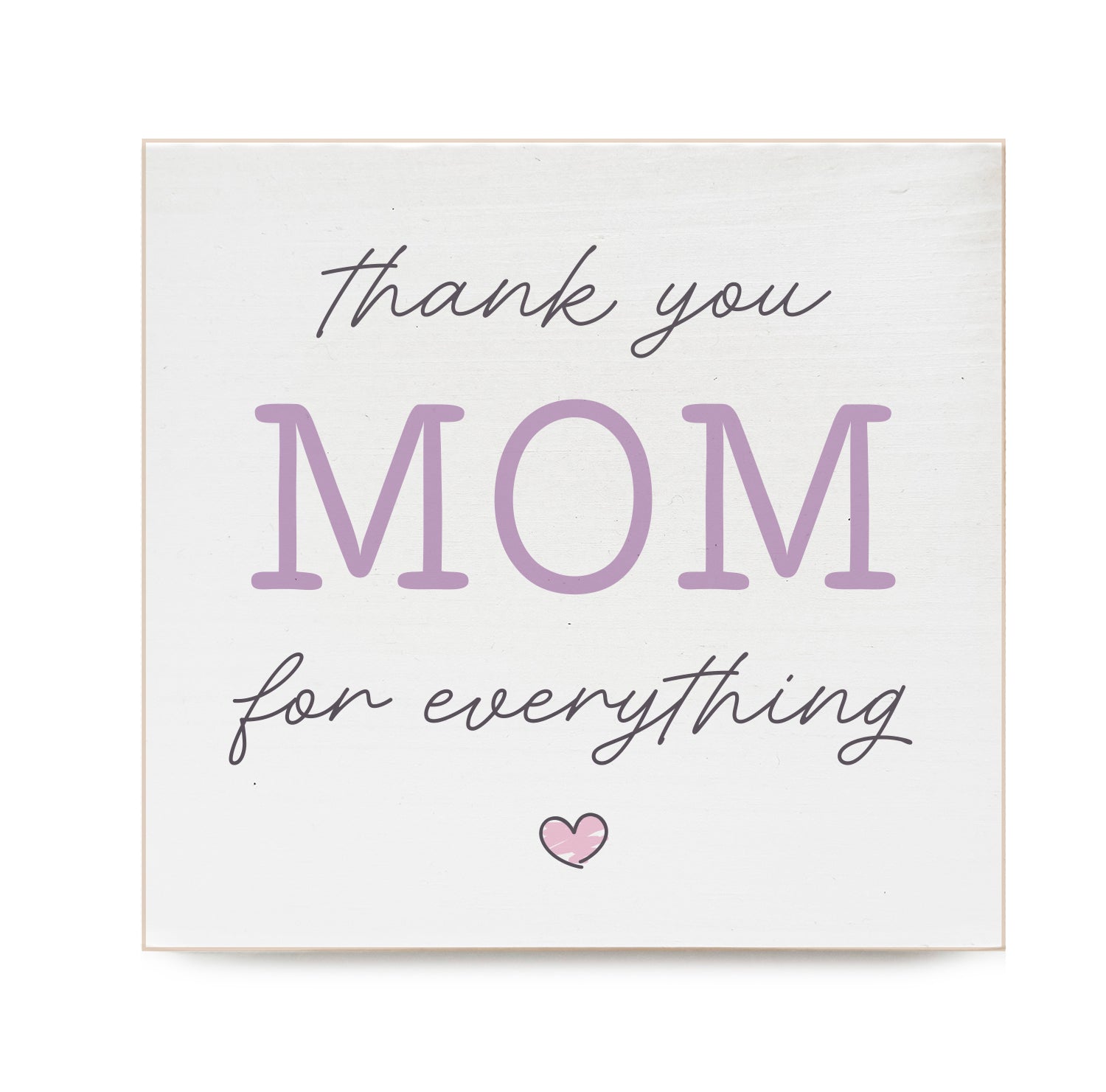 Thank you Mom Decorative Wood Block