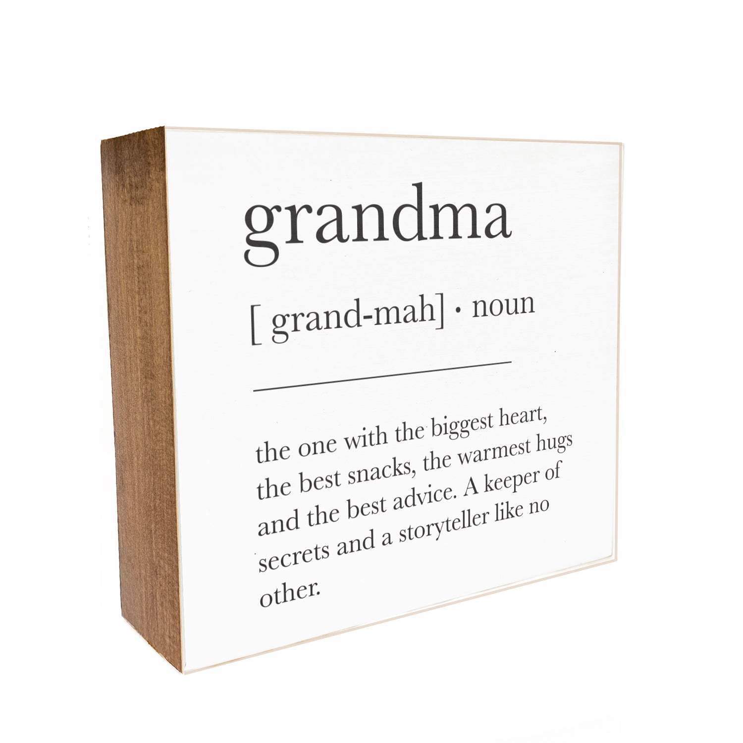Grandma Definition Decorative Wood Block
