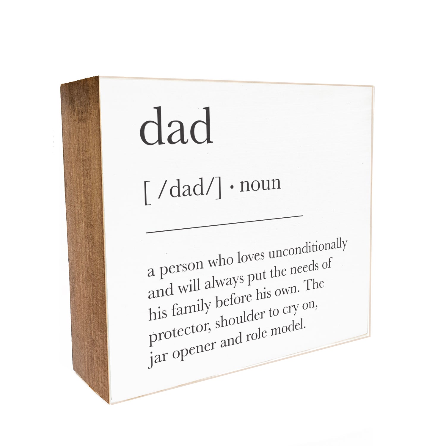 Dad Definition Decorative Wooden Block