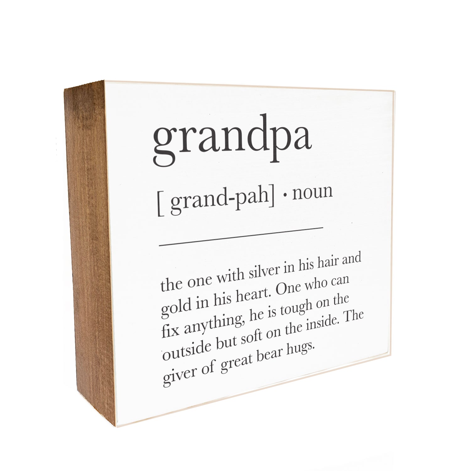 Grandpa Definition Decorative Wooden Block