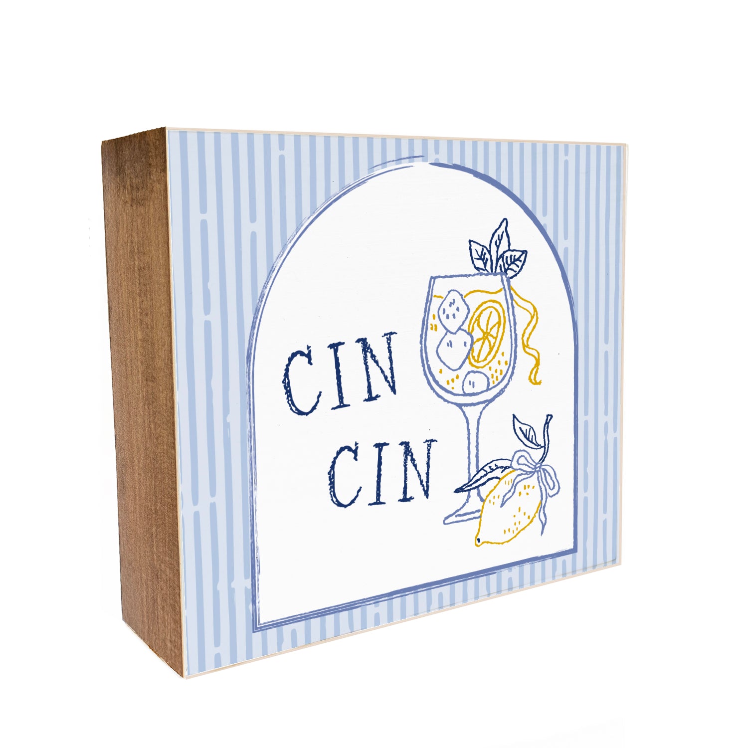 Italia Cin Cin Spritz Decorative Wooden Block