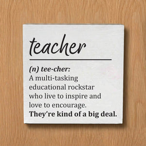 Teacher Definition Decorative Wooden Block