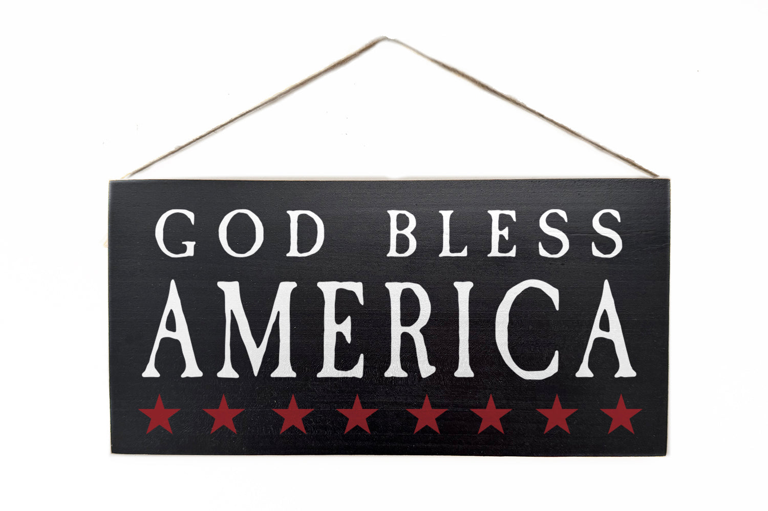 God Bless America Wooden Door Hang