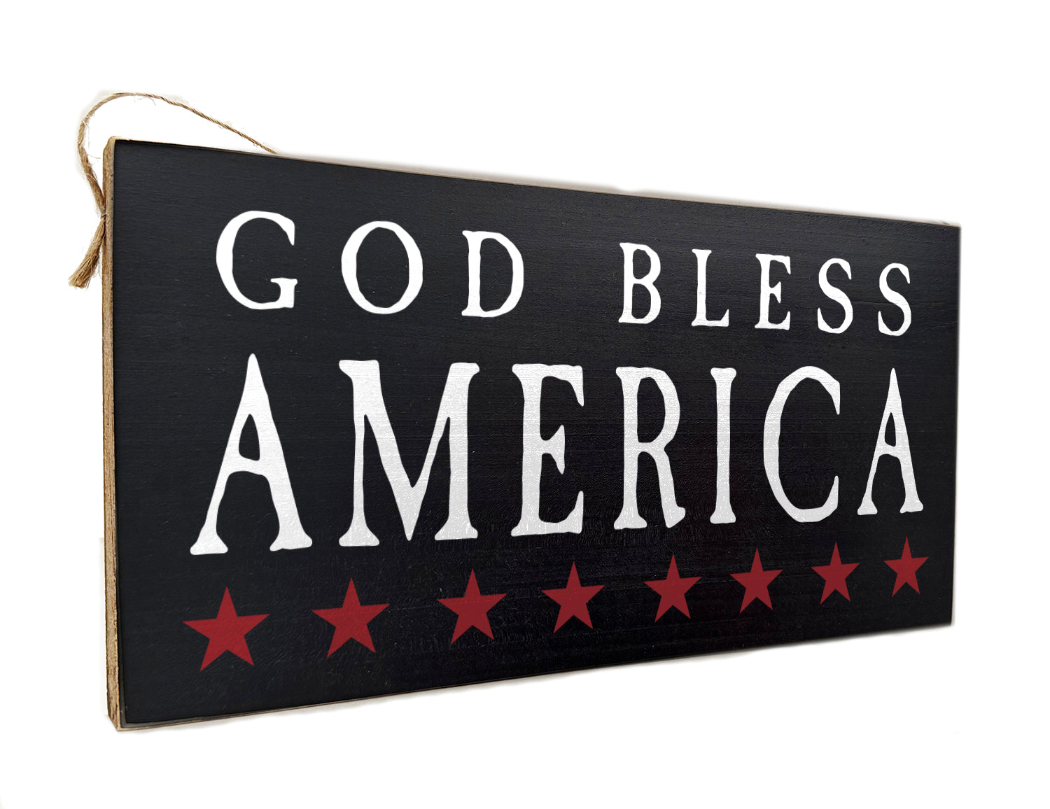God Bless America Wooden Door Hang