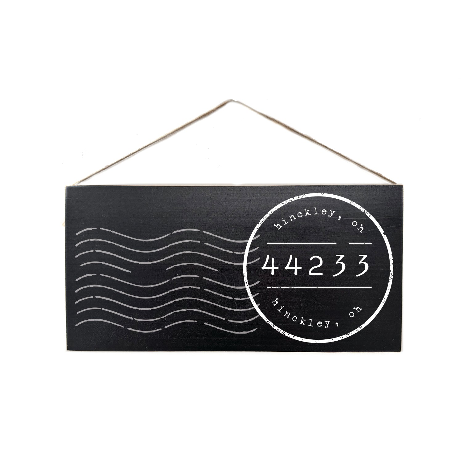 Personalized Black Stamp Wooden Door Hang