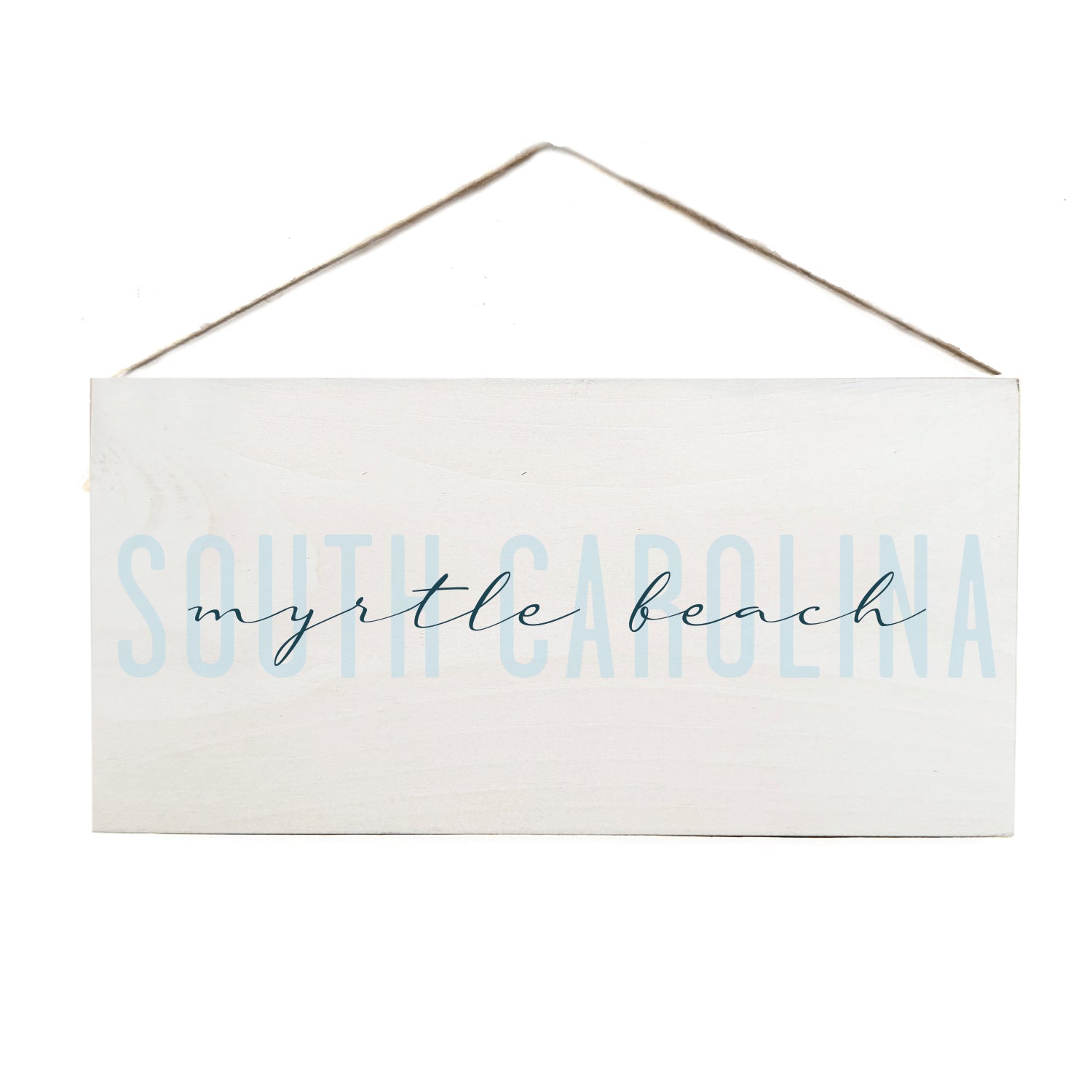 Custom City State Script Wooden Door Hang