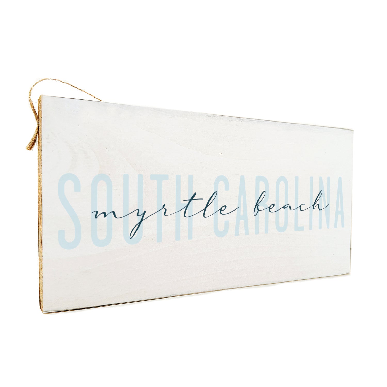 Custom City State Script Door Hang Wooden Sign