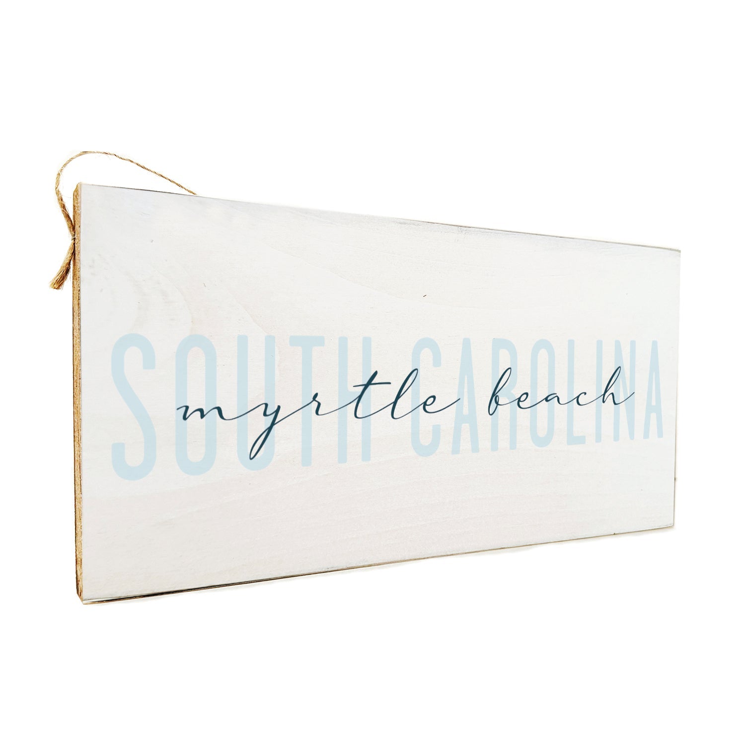 Custom City State Script Wooden Door Hang