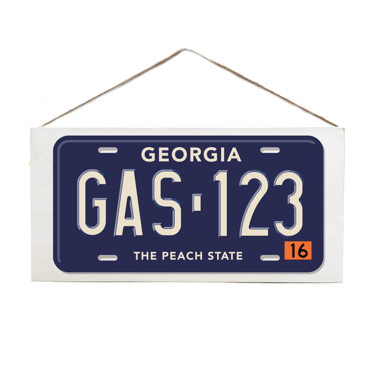 License Plate Custom Door Hang Wooden Sign