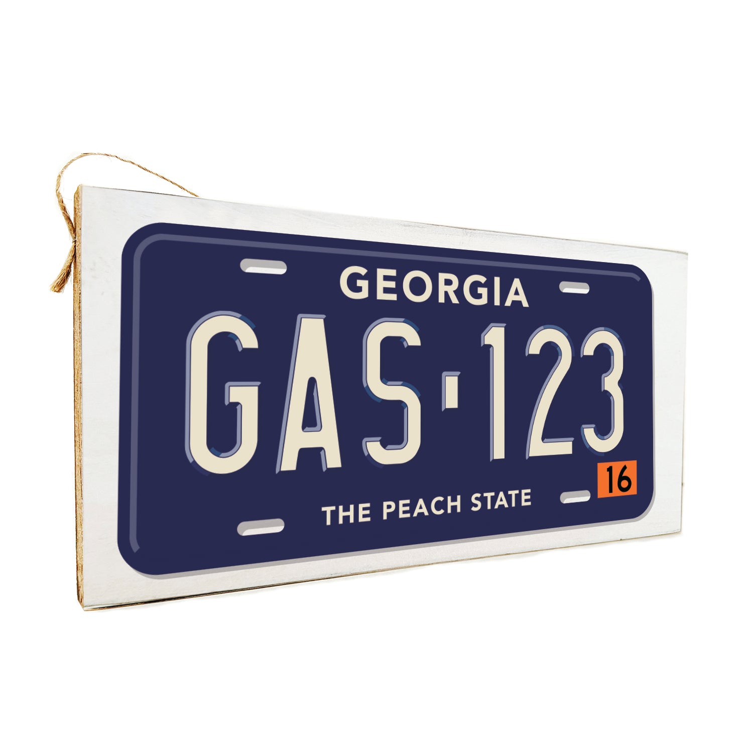License Plate Custom Door Hang Wooden Sign