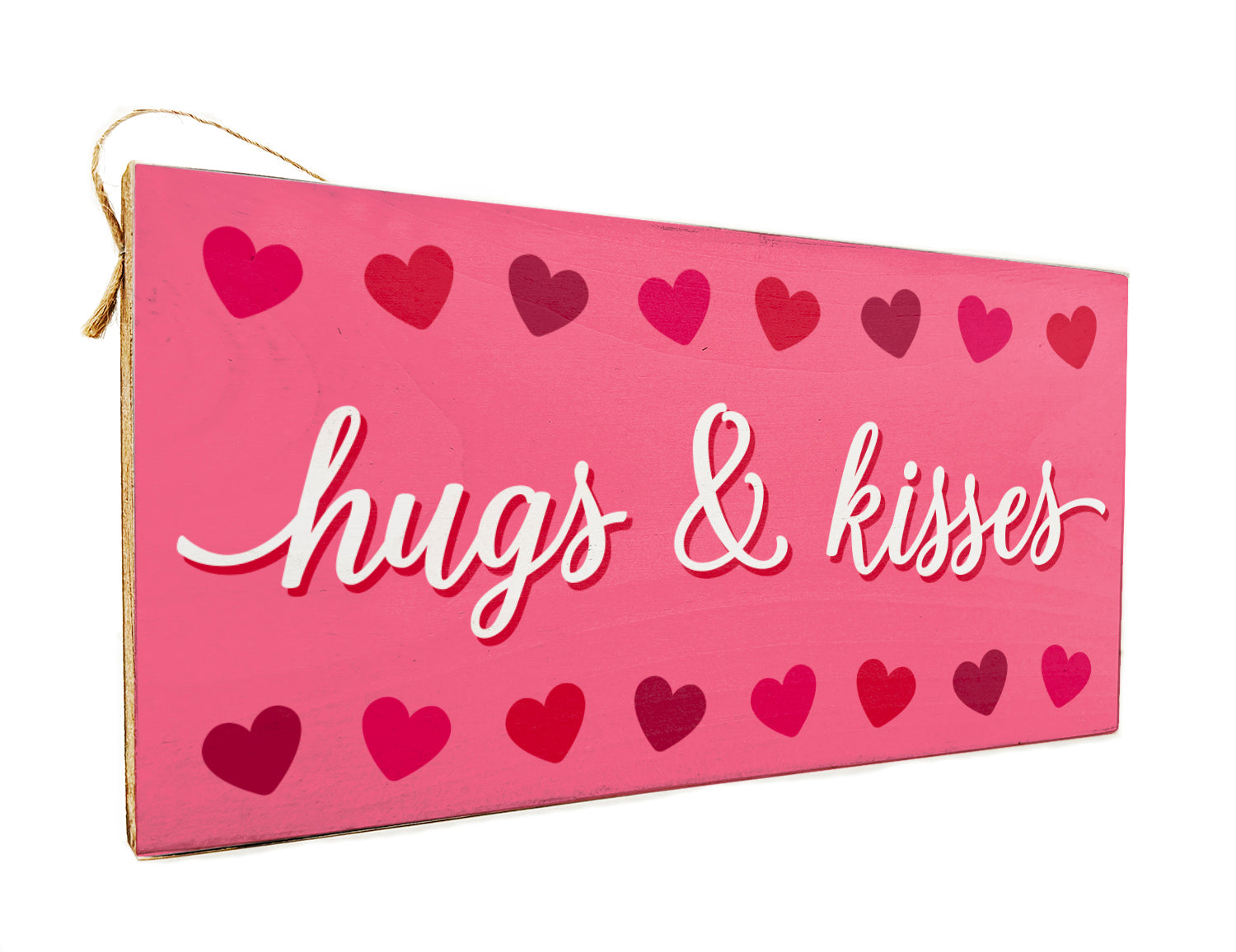 Hugs & Kisses Wooden Door Hang