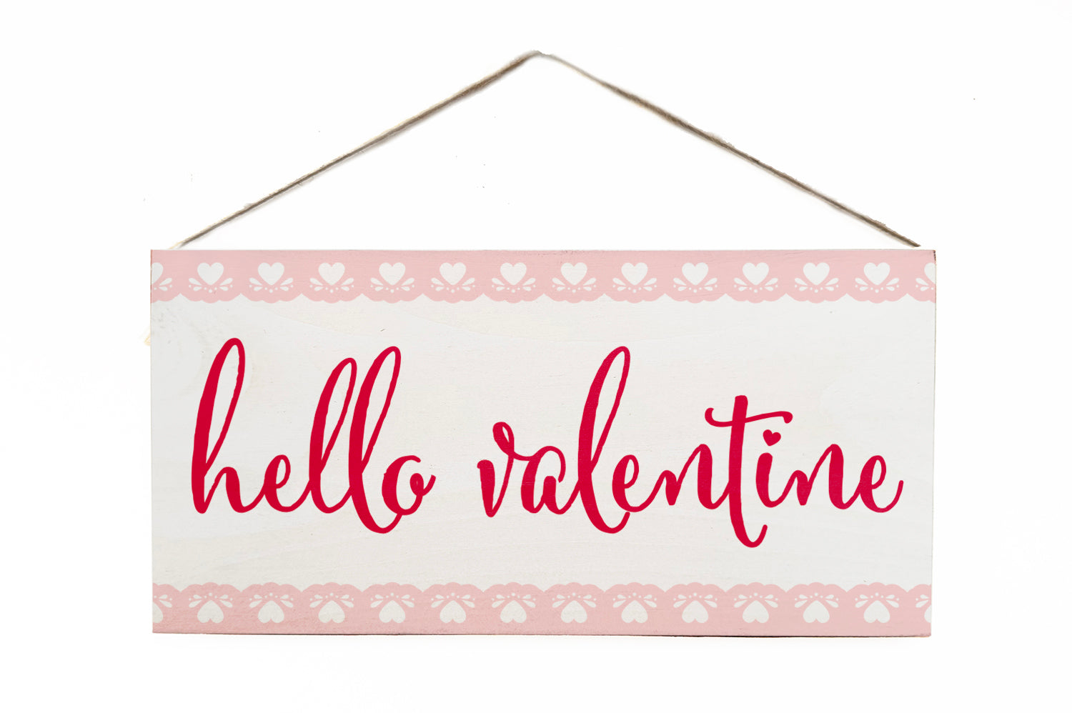 Hello Valentines Wooden Door Hang