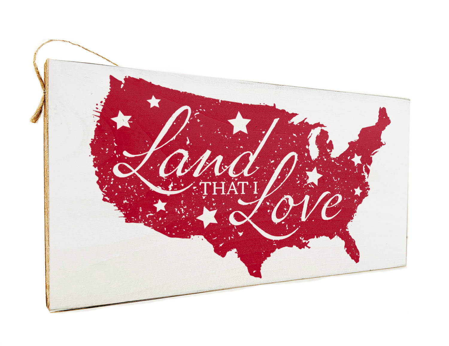 Land that I love Wooden Door Hang