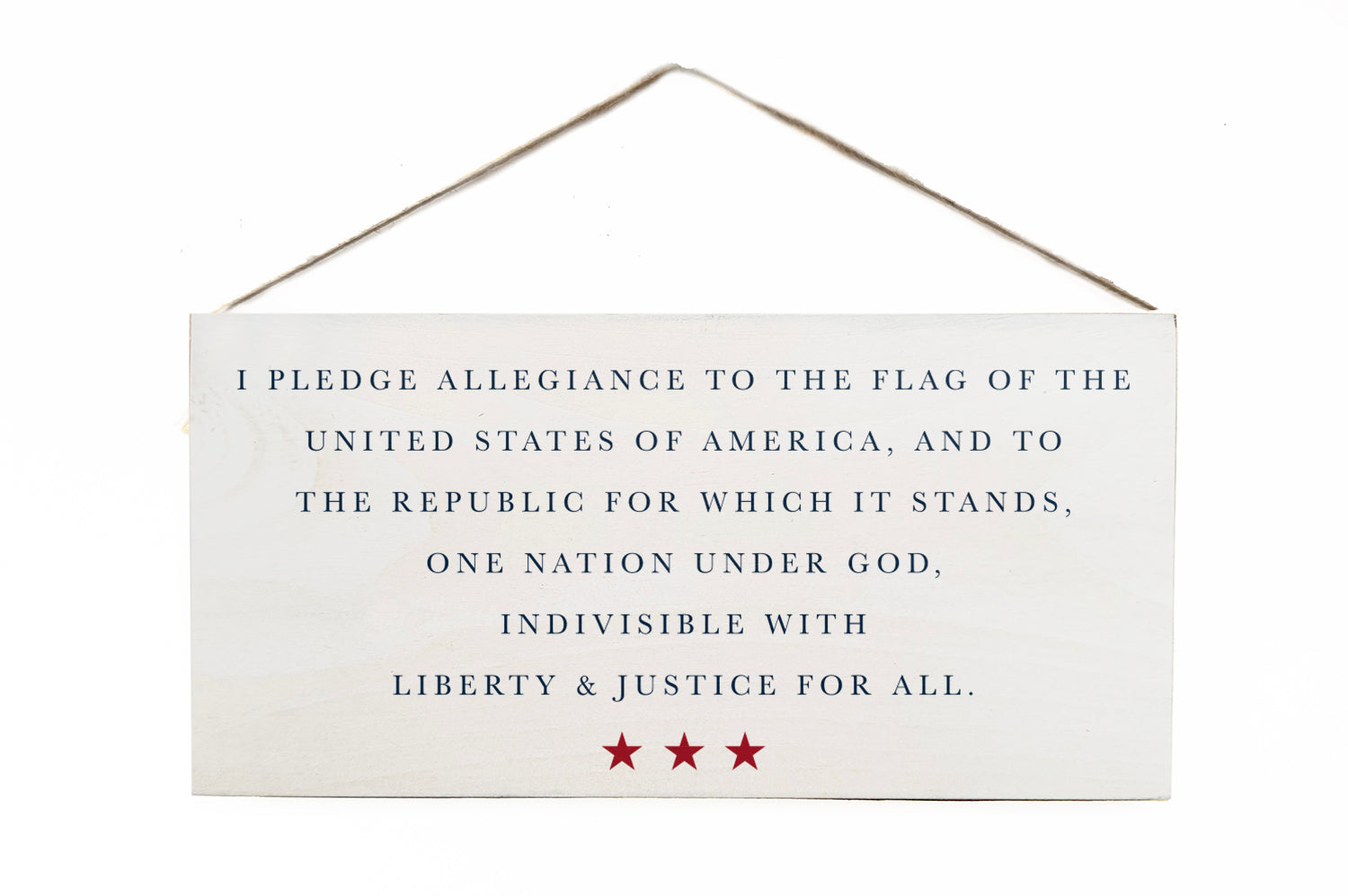 Pledge Allegiance Wooden Door Hang