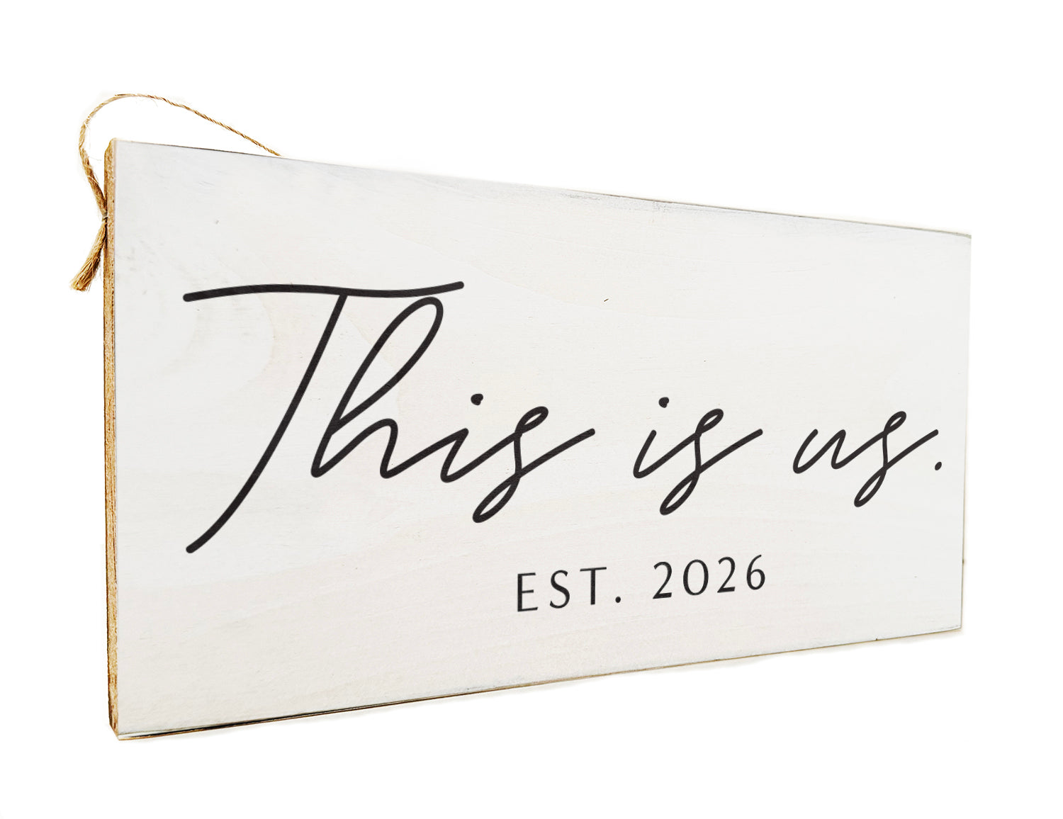 This is Us with Date (Custom) Wooden Door Hang