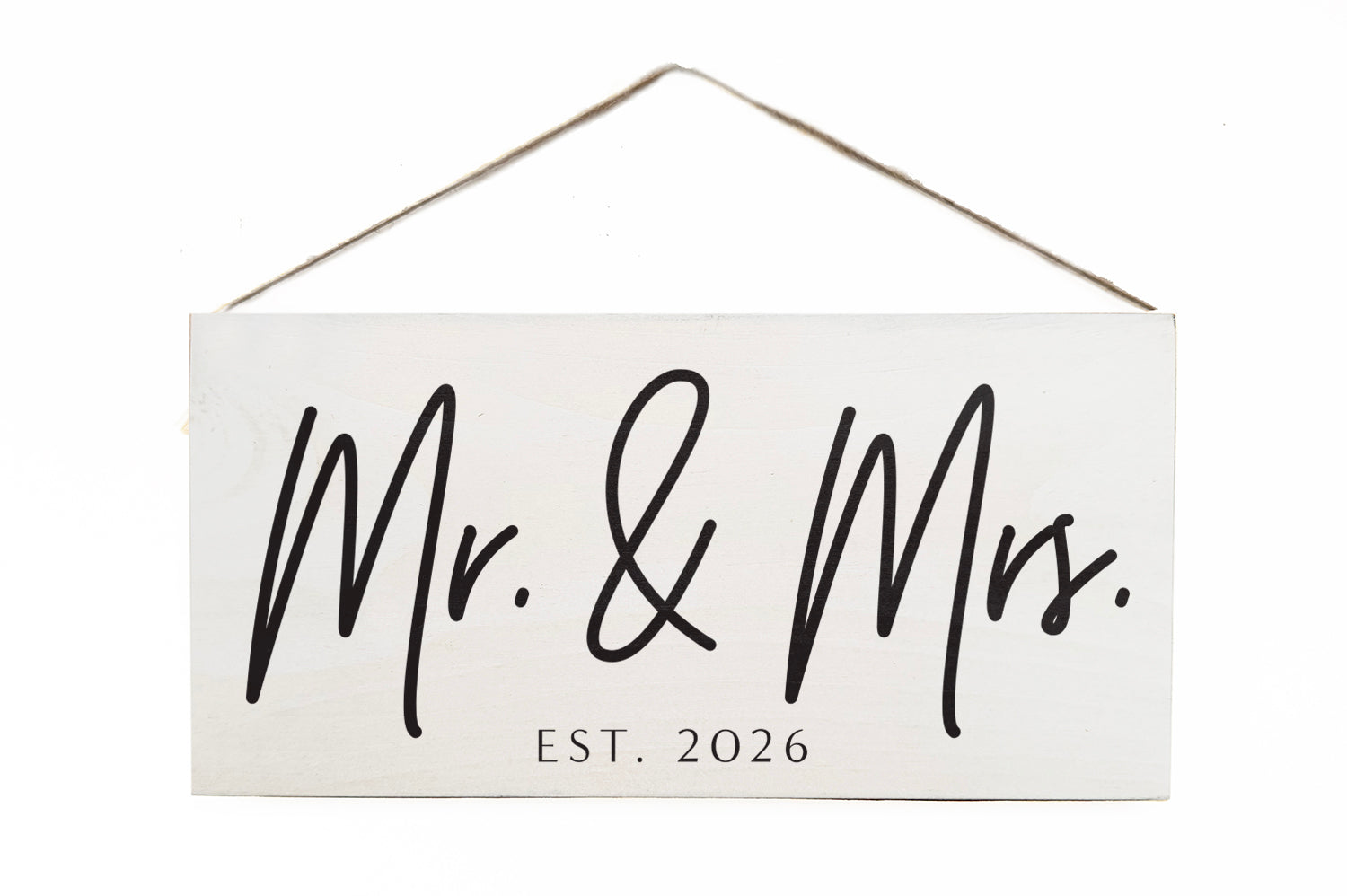 Mr. & Mrs. with date (Custom) Wooden Door Hang