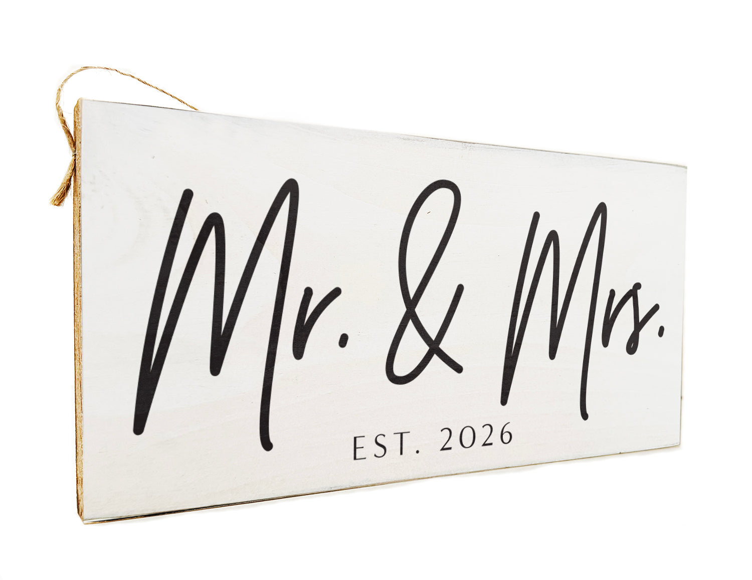 Mr. & Mrs. with date (Custom) Wooden Door Hang