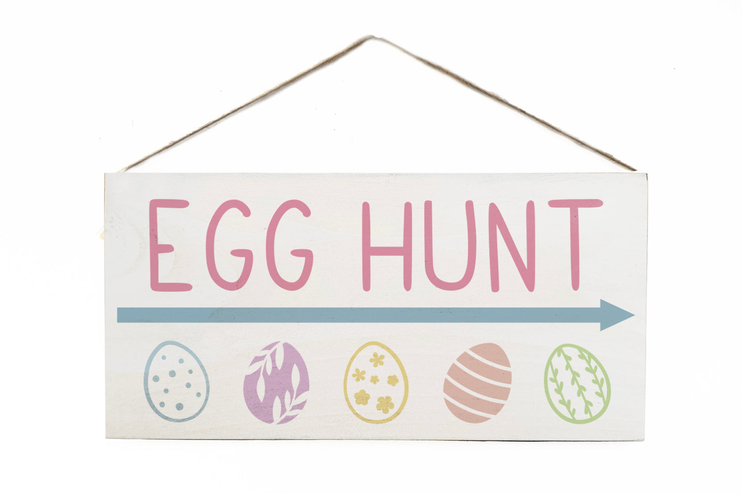 Egg Hunt Twine Door Hang