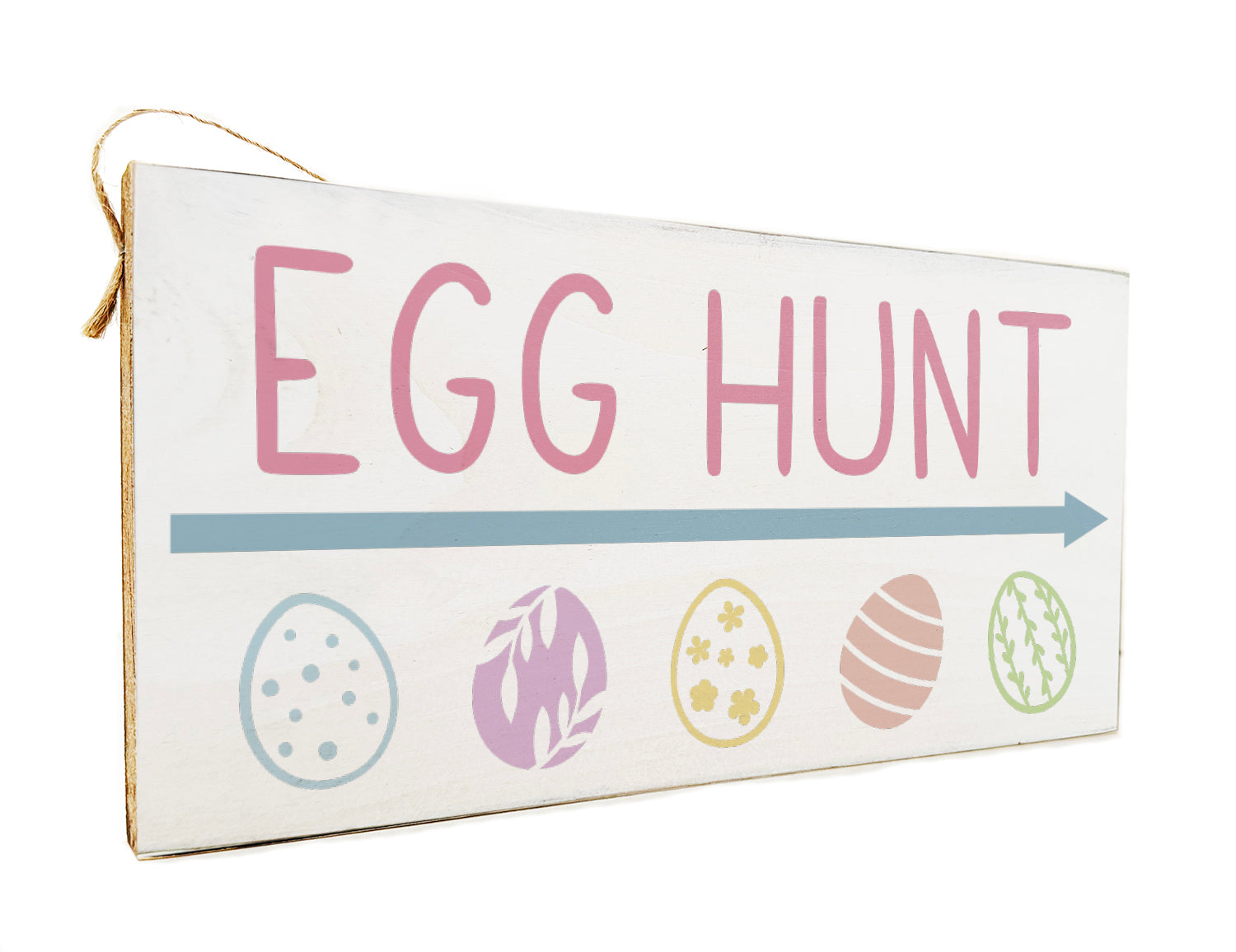 Egg Hunt Twine Door Hang
