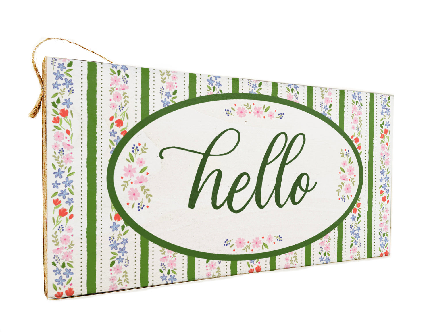 Hello Florals Door Hang