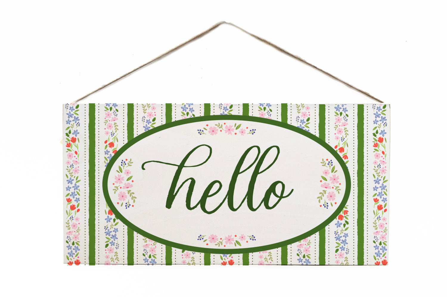 Hello Florals Door Hang