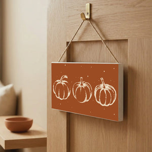 Three Pumpkins Fall Door Hang