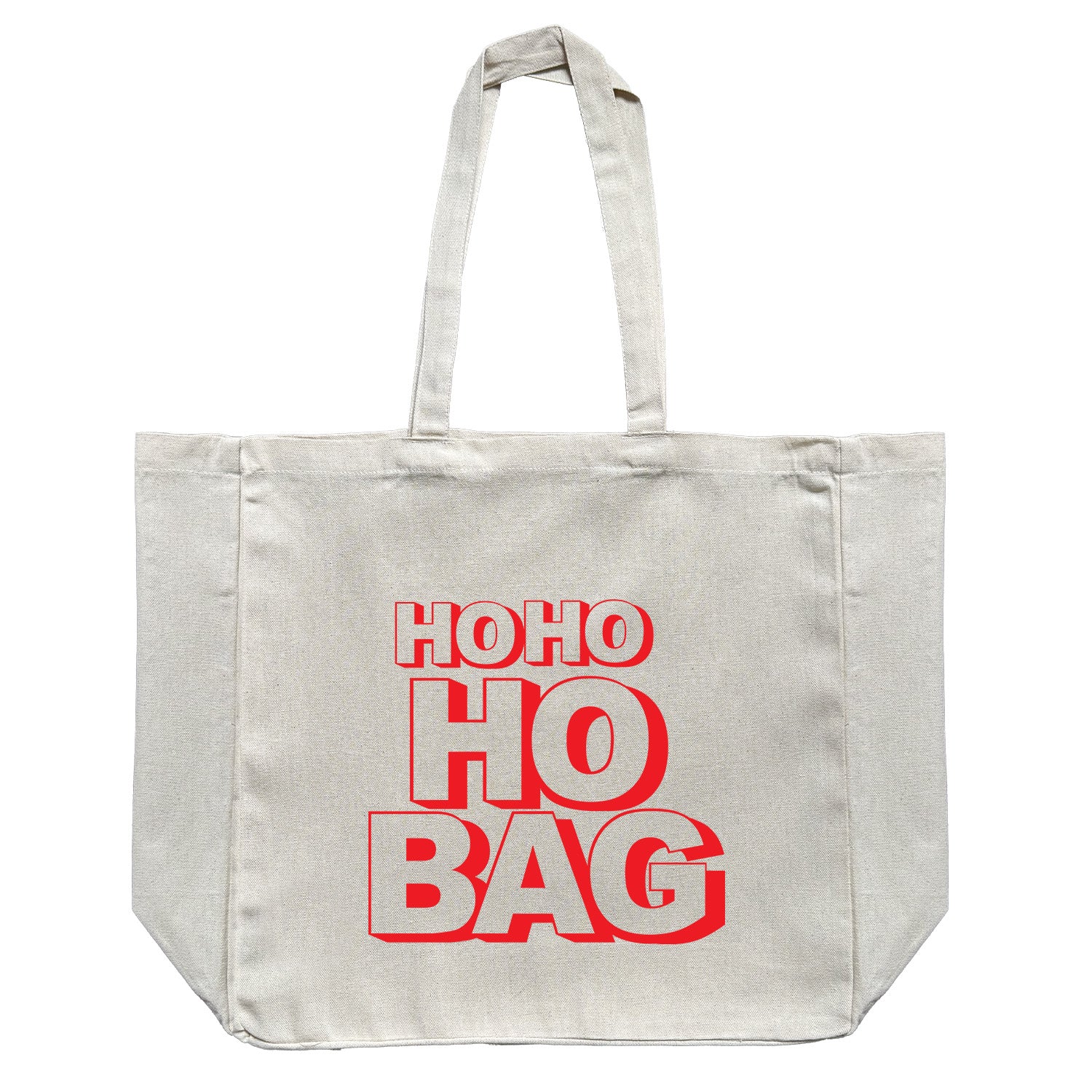 Hohoho Bag // Large Natural Tote Bag